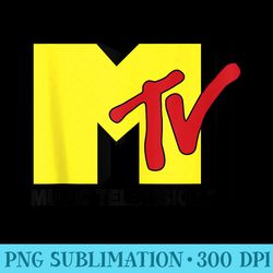 mtv logo solid yellow and red - sublimation backgrounds png