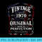 Vintage Made In 1970 T 48th Birthday - Sublimation printables PNG download - Perfect for Sublimation Art