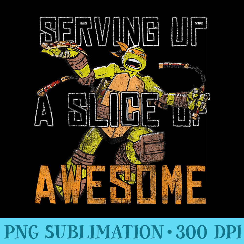 nage Mutant Ninja Turtles Michelangelo Awesome T - Fashionable Shirt Design - Transform Your Sublimation Creations