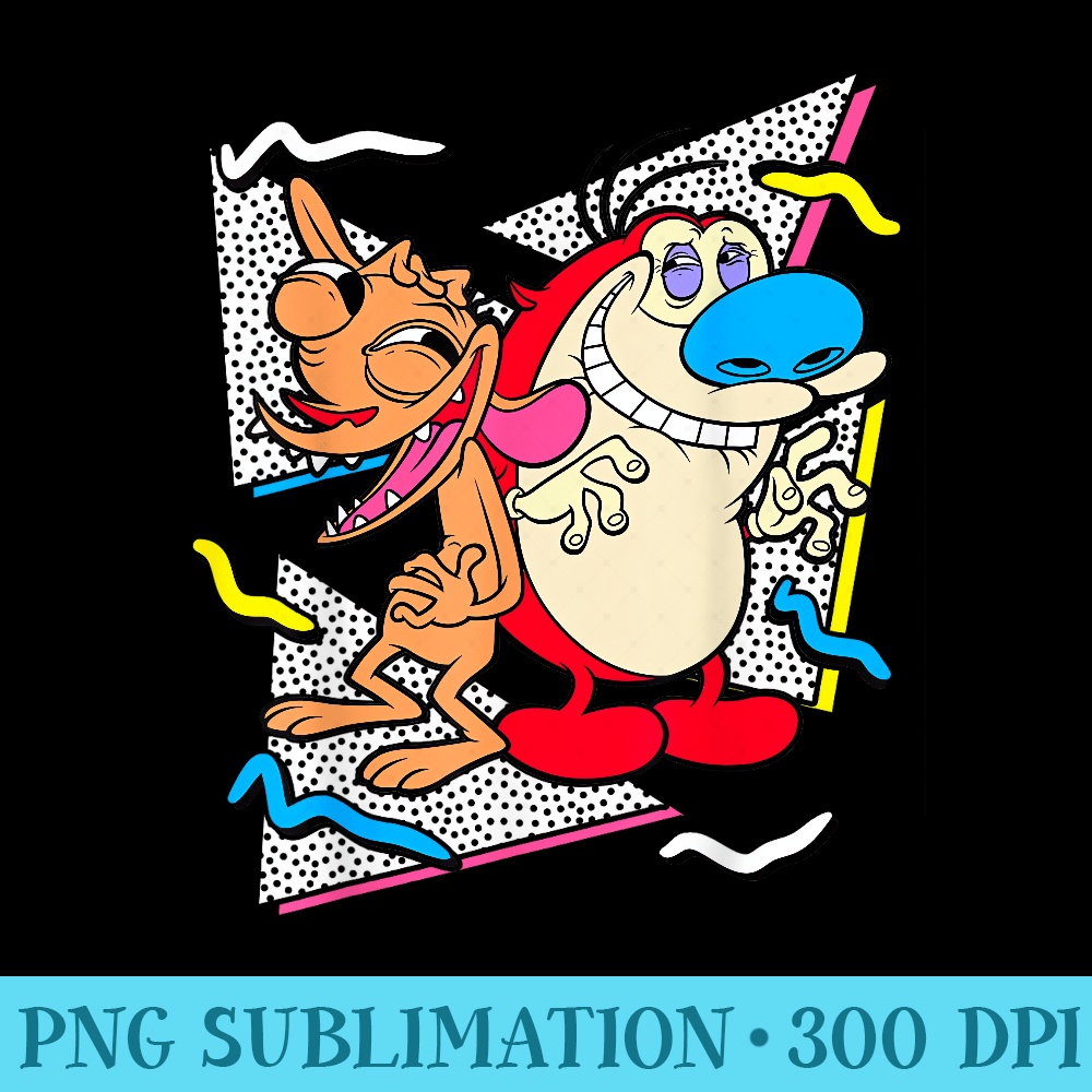 Nickelodeon Ren And Stimpy 90s Design T - Unique PNG Artwork - Trendsetting And Modern Collections