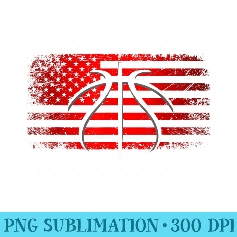 American Flag Basketball Apparel Basketball - Trendy PNG Designs - Lifetime Access To Purchased Files