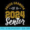Class of 2024 Graduation Proud Senior Grandpa 2024 Grad - Modern PNG designs - Instantly Transform Your Sublimation Projects