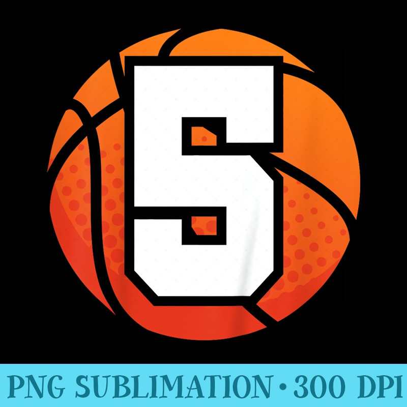 Basketball Birthday 5 Number Five Year Old Girl 0202.jpg