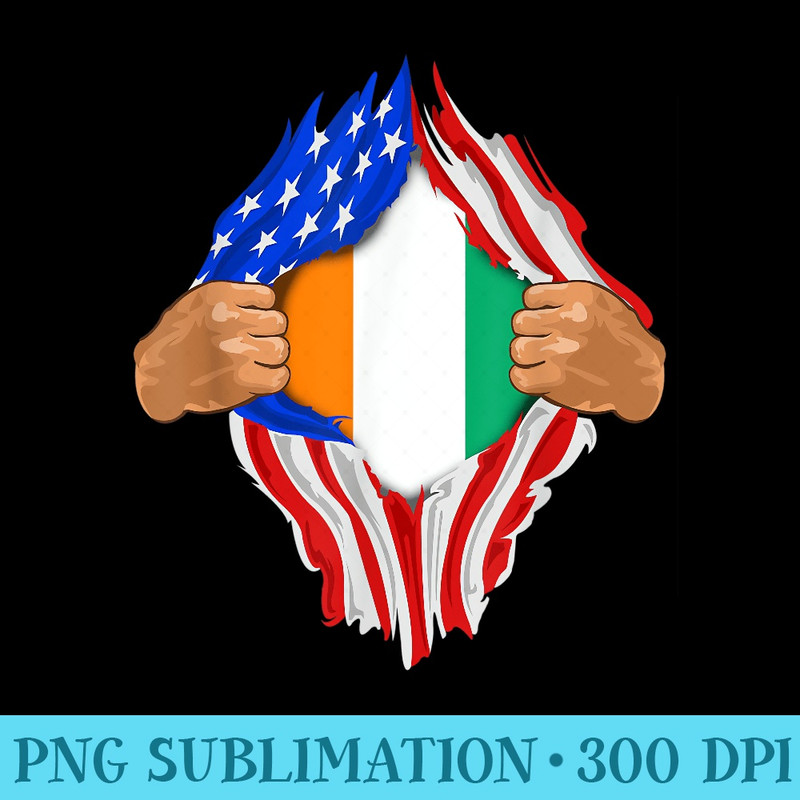 Ivorian Blood Inside Me T  Ivory Coast Flag - Sublimation artwork PNG download - Premium Quality PNG Artwork