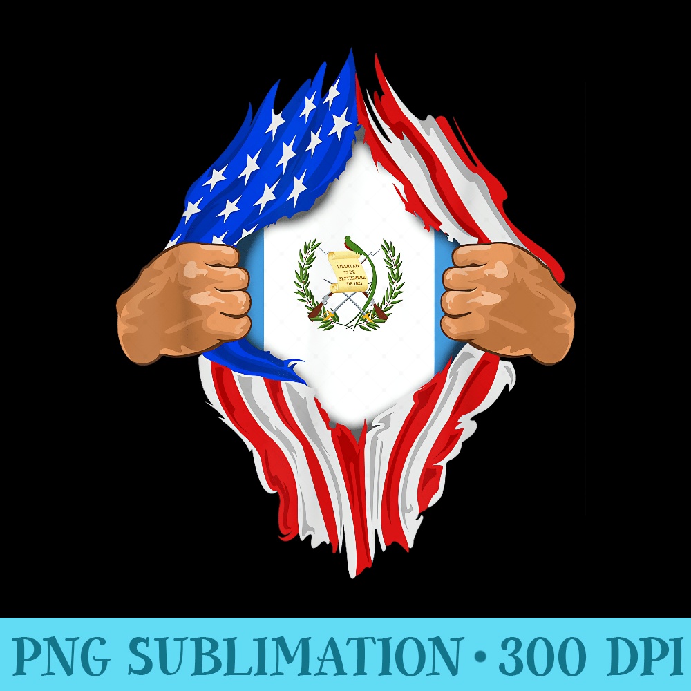 Guatemalan Blood Inside Me T  Guatemala Flag - PNG Sublimation - Instant Access To Downloadable Files