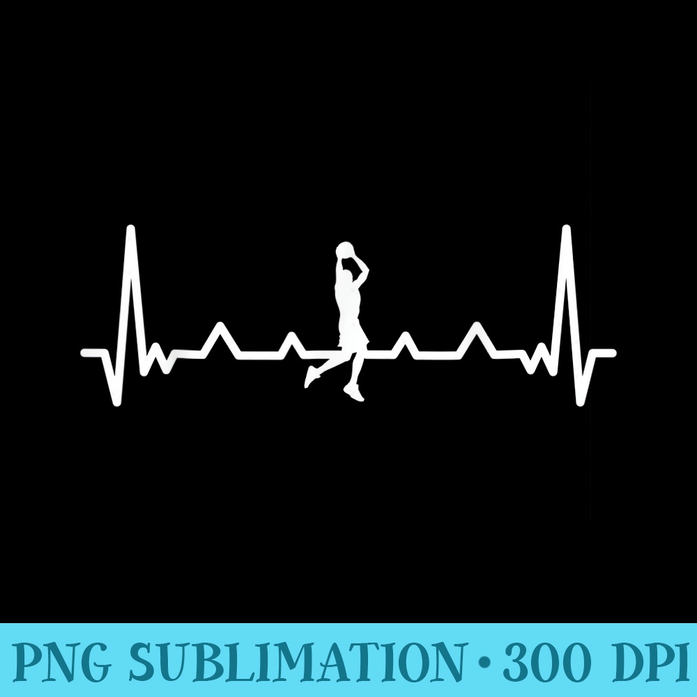 Funny Bball Basketball Heartbeat for - Sublimation PNG Designs - Trendsetting And Modern Collections