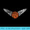 Angel Wings Basketball - PNG Download Clipart - Trendsetting And Modern Collections