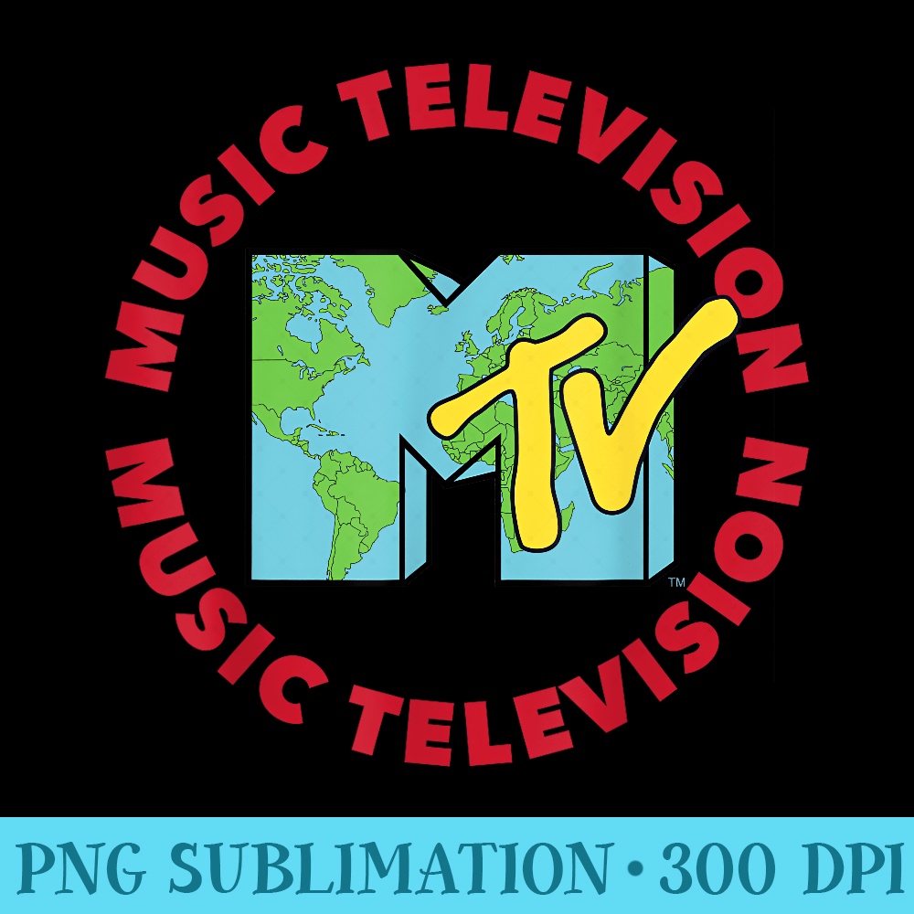 Rock N Roll Around The World MTV Logo - Sublimation PNG Designs - Add a Festive Touch to Every Day