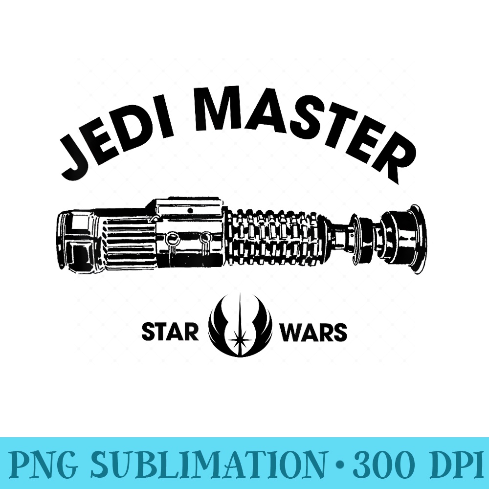 Star Wars Jedi Master Lightsaber Logo - PNG Picture Download - Enhance Your Apparel with Stunning Detail