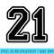 Jersey 21 Black Sports Team Jersey Number - PNG Download - Fashionable and Fearless
