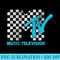 MTV Logo Checkered Light Blue - Exclusive PNG designs - Instant Access To Downloadable Files
