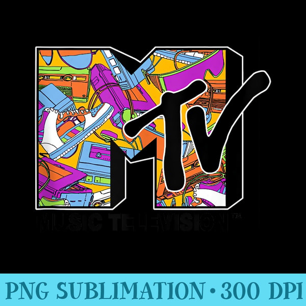 MTV Retro 90s Collectibles Logo - Sublimation templates PNG | Inspire ...