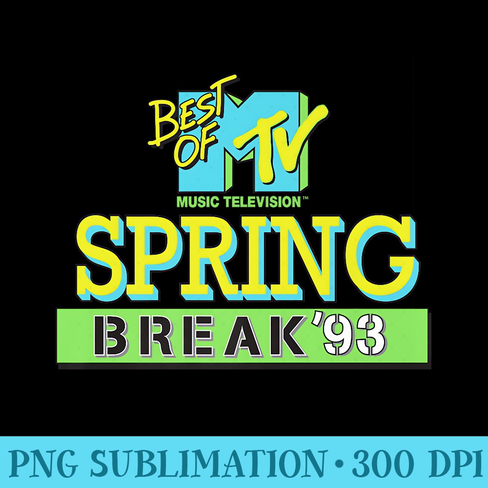 Best Of MTV Spring Break 93 Classic Logo Premium - PNG Download - Unleash Your Creativity