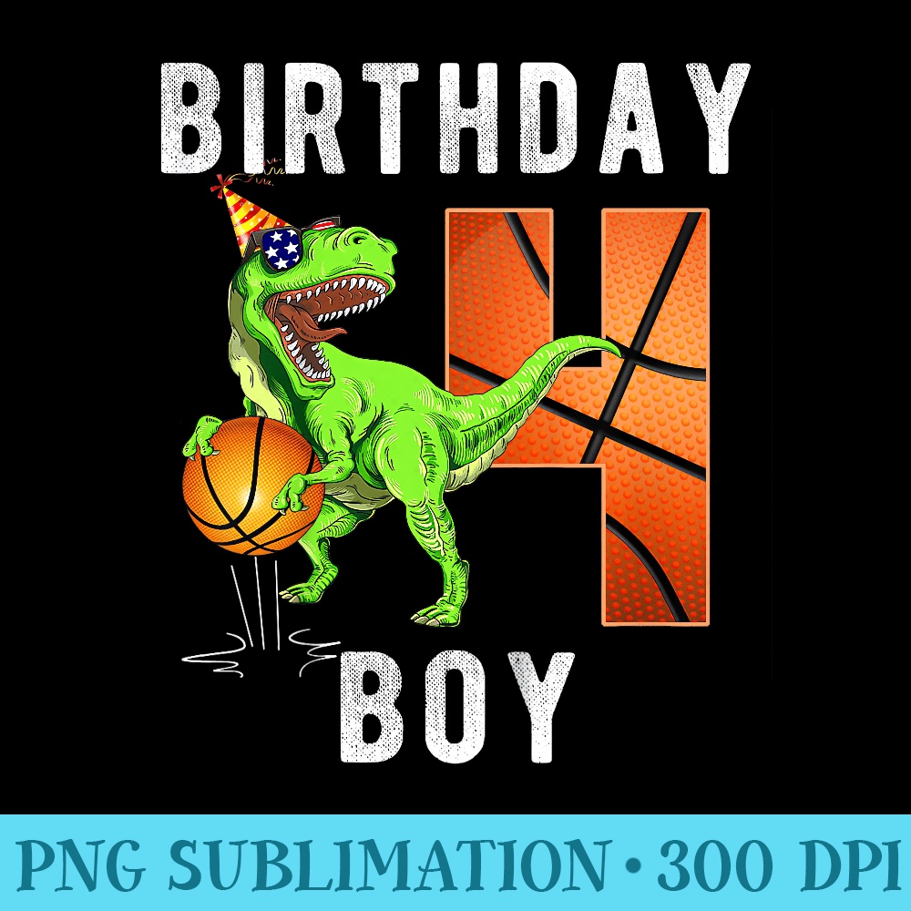 4th Birthday For Basketball 4 Years Old - PNG Graphics Download - Lifetime Access To Purchased Files