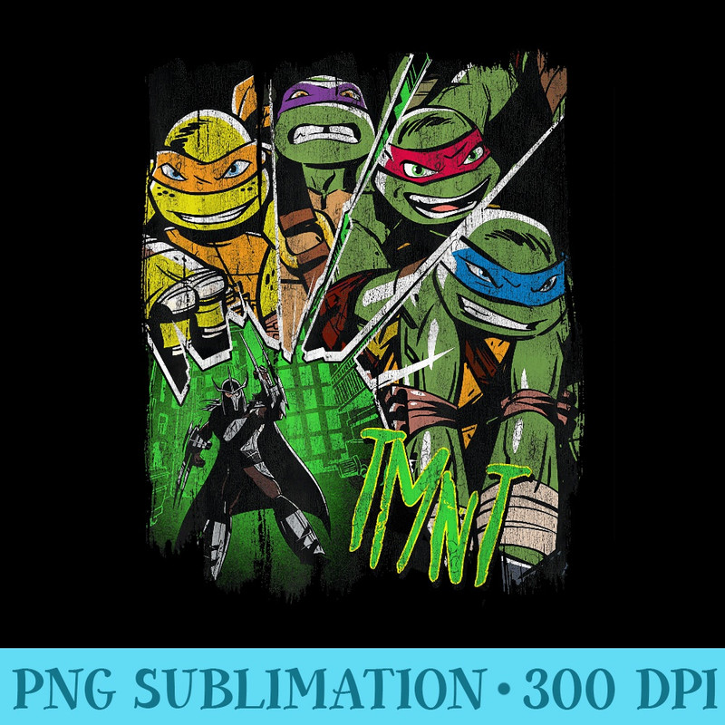 nage Mutant Ninja Turtles And Shredder Action T - PNG Download Icon - Bring Your Designs to Life
