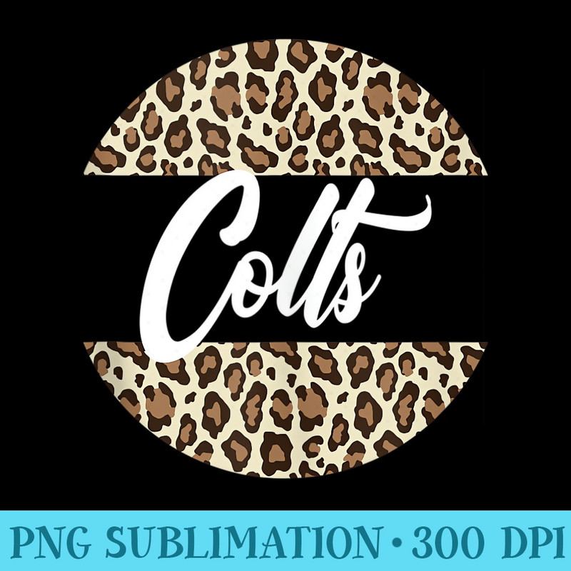 Colts High School Mascot Sports Team Womens Colts - Sublimation templates PNG - Perfect for Sublimation Art