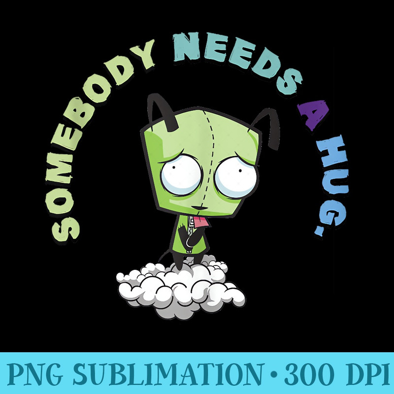 Nickelodeon Invader Zim GIR Somebody Needs A Hug - PNG Download Library - Boost Your Success with this Inspirational PNG Download
