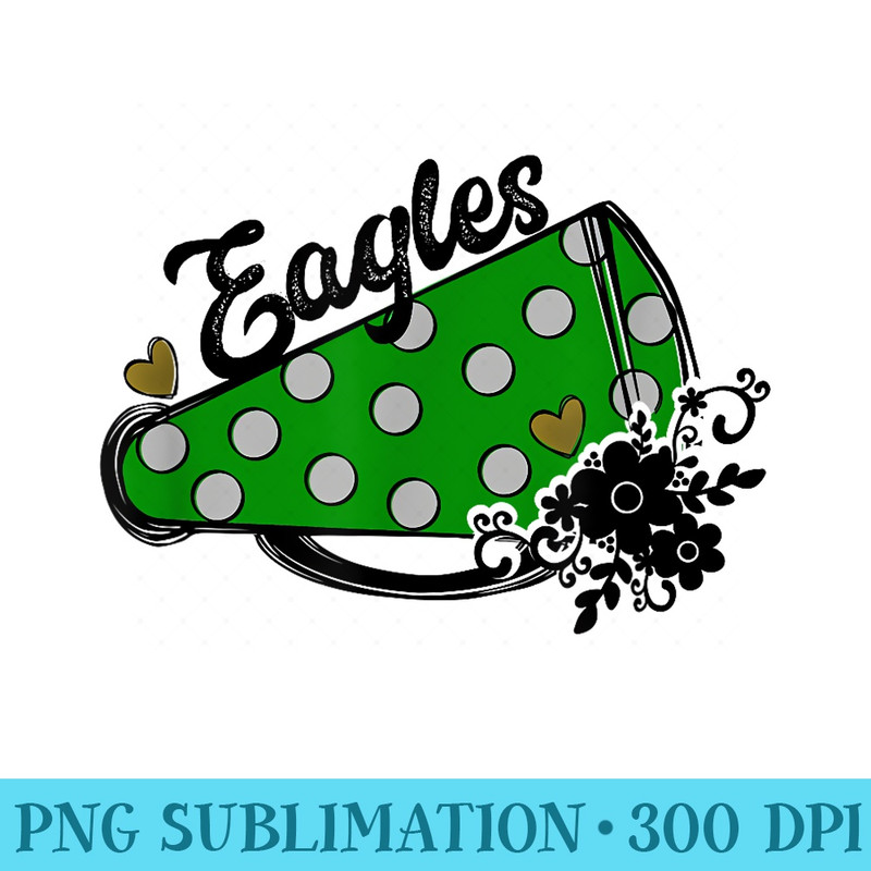 Cheerleader Cheer Eagles School Sports Fan Team Spirit - PNG Download Template - Quick And Seamless Download Process