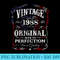 Vintage Made In 1988 T 30th Birthday - High Quality PNG Download - Perfect for Creative Projects