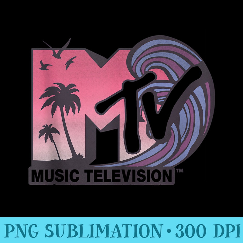 MTV Beach Wave Retro Logo - PNG Download High Quality - Unlock Vibrant Sublimation Designs