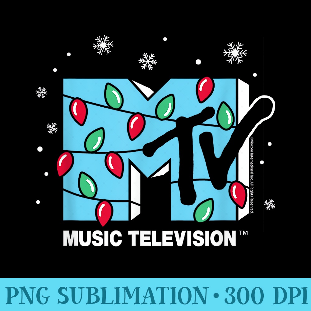 MTV MTV Christmas Lights - PNG Art Files - Instant Access To Downloadable Files