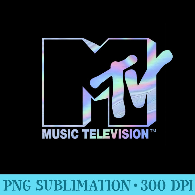 MTV Music Television Hologram Logo Premium - Shirt Vector Illustration - Transform Your Sublimation Creations