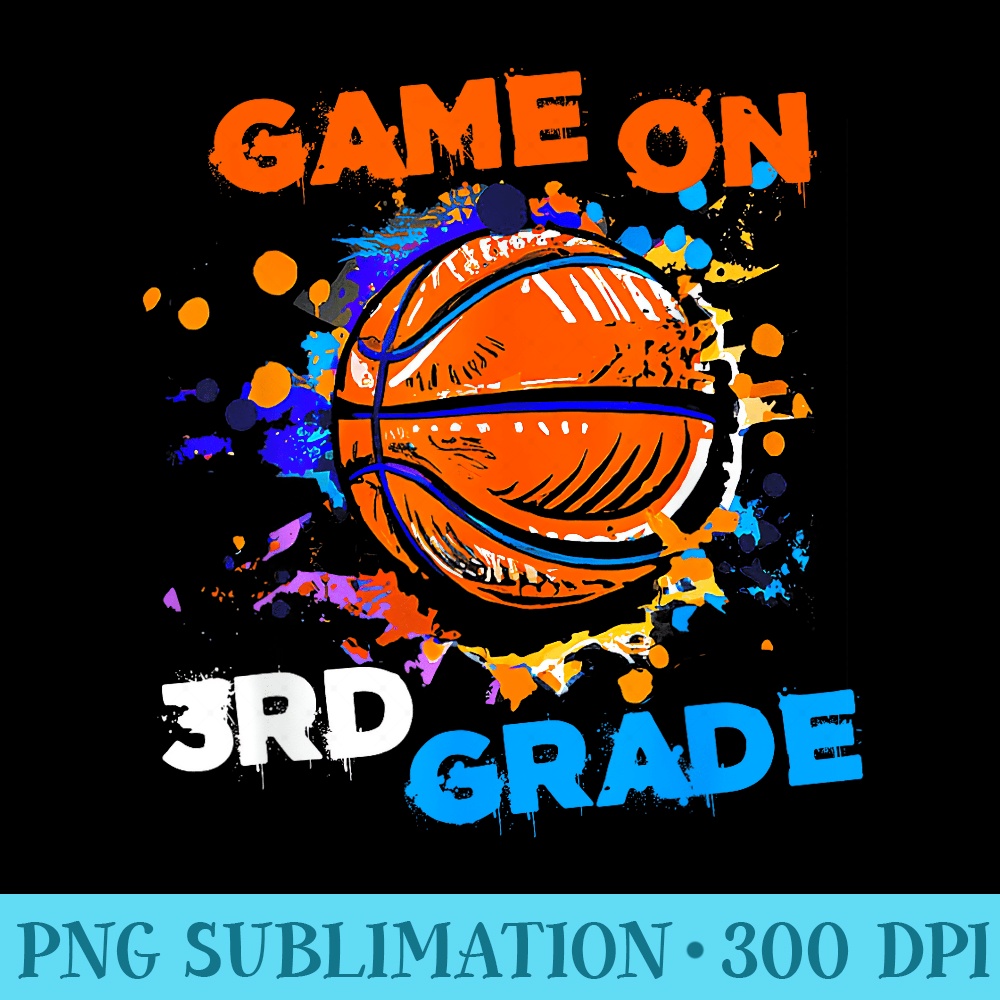 Basketball Game On 3rd Grade 1st Day Of School Teacher - Shirt Mockup Download - Revolutionize Your Designs