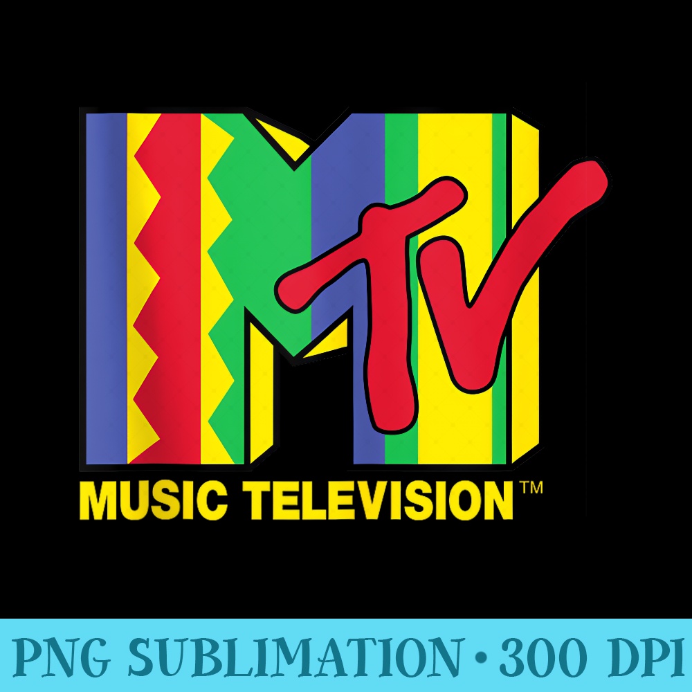 Classic MTV Logo Bob Marley Colors - PNG Download Resource - Unleash Your Creativity