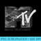 Classic MTV Logo Grey Army Print - Sublimation clipart PNG - Unleash Your Inner Rebellion