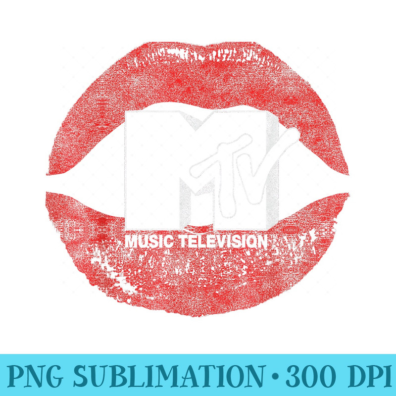 MTV Music Television Lips Logo - PNG Download Gallery - Instantly Transform Your Sublimation Projects