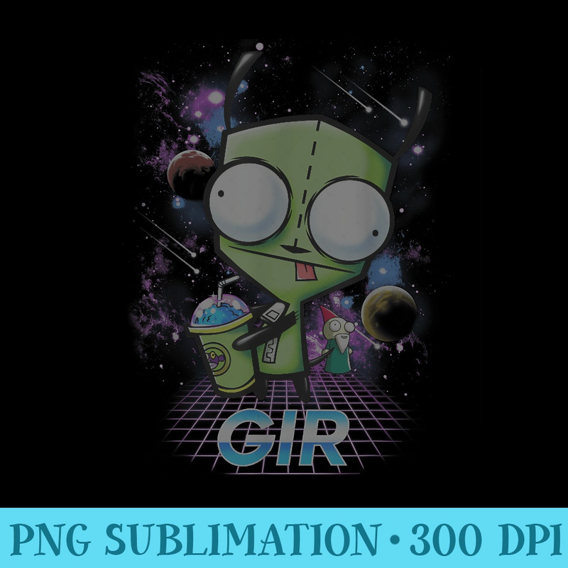 Nickelodeon Invader Zim Gir Slushee Adventure T - Digital PNG Downloads - Capture Imagination with Every Detail