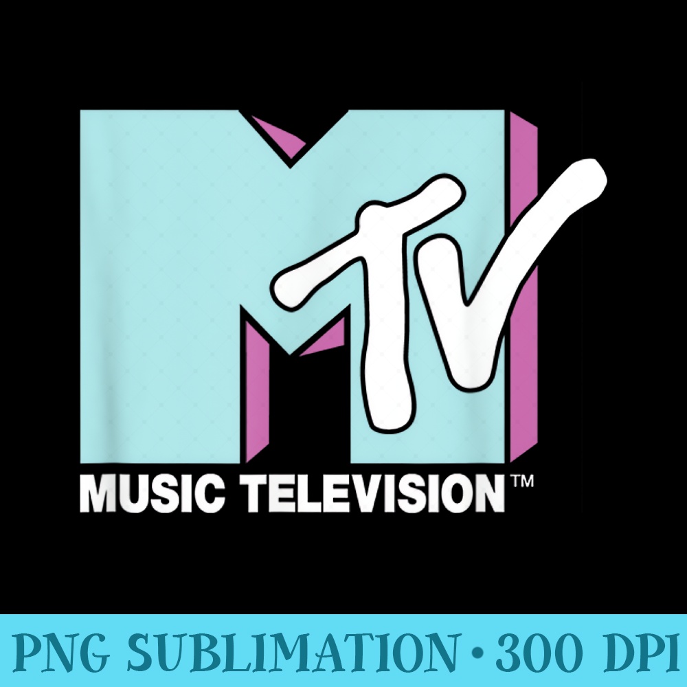 Classic MTV Logo Blue And Purple - PNG File Download - Premium Quality PNG Artwork