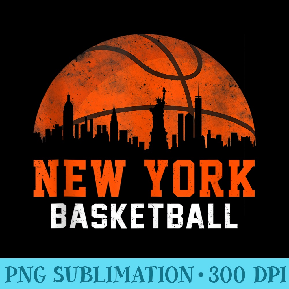 Vintage New York City Basketball Retro Sports Lover - PNG Image Download - Vibrant and Eye-Catching Typography