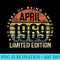 Born April 1969 Limited Edition T 50th Birthday - PNG Download Illustration - Transform Your Sublimation Creations