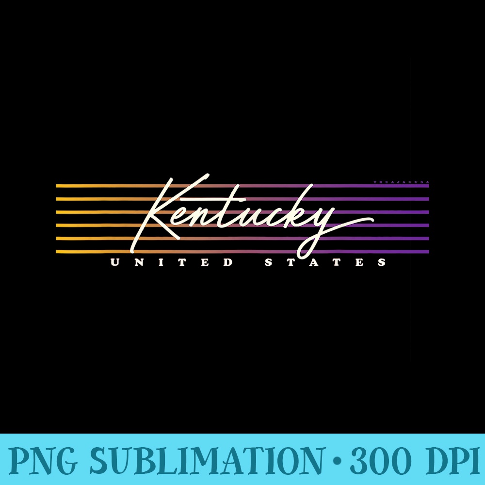 Retro Style State of Kentucky - Sublimation templates PNG - Unlock Vibrant Sublimation Designs