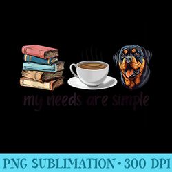 book coffee rottweiler dog lover book coffee rottweiler - high resolution png download