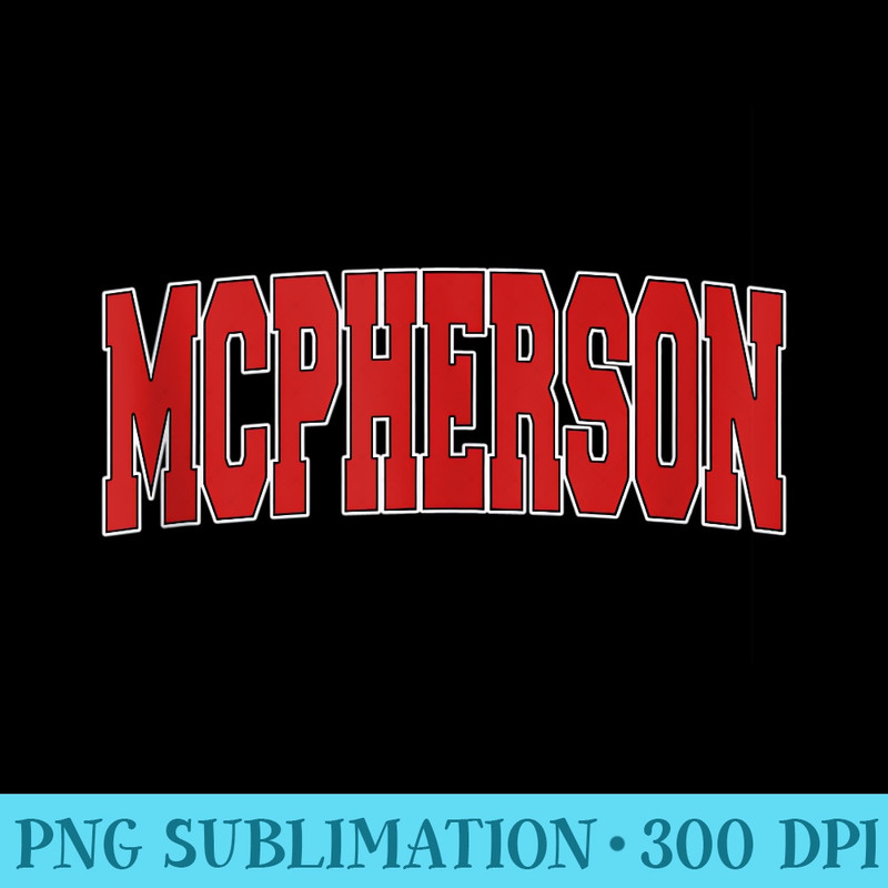 MCPHERSON KS KANSAS Varsity Style USA Vintage Sports - PNG Download Website - Vibrant and Eye-Catching Typography