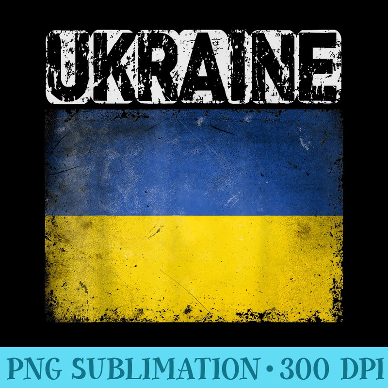 Vintage Ukraine  Ukrainian Flag Pride - PNG File Download - Spice Up Your Sublimation Projects