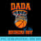 Mens Dada Of The Birthday Basketball Birthday Family Matching - Shirt Clipart Free PNG - Defying the Norms