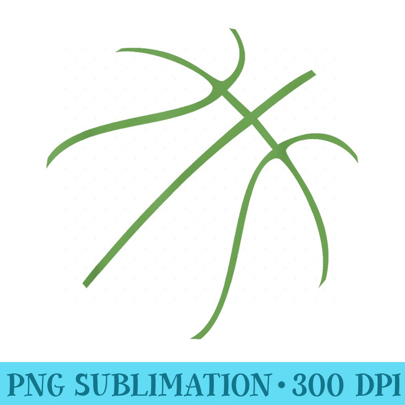 Sports Basketball Design with Green Color Sketch - PNG Download Source - Unleash Your Creativity