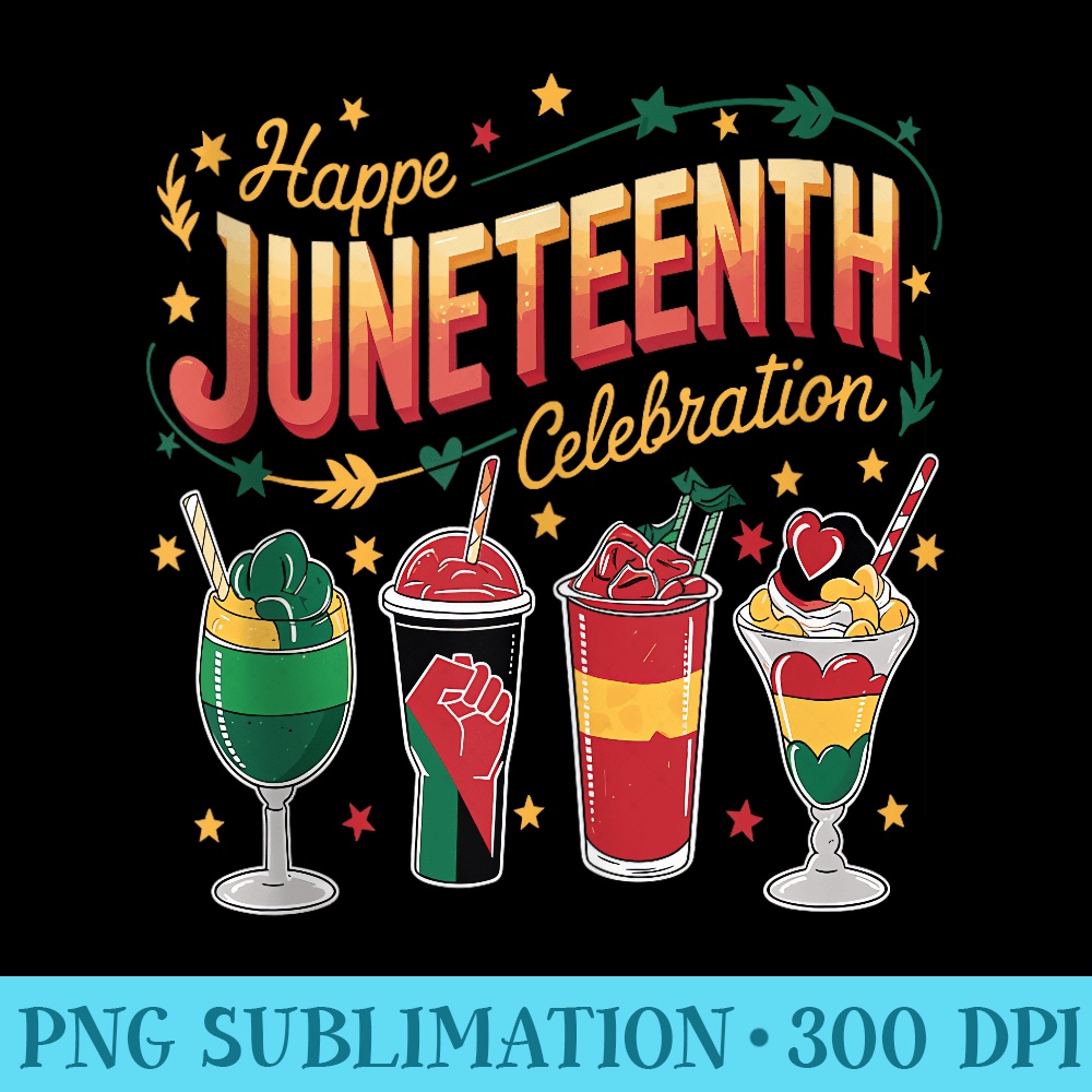 Juneteenth Coffee Black History Month Coffee Lover Men - PNG Download Icon - Vibrant and Eye-Catching Typography