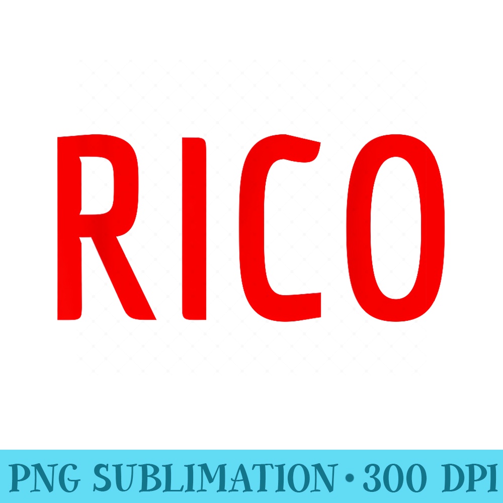 RICO Puerto Rico Three Part Combo Design Part 3 - Shirt Print PNG - Create with Confidence