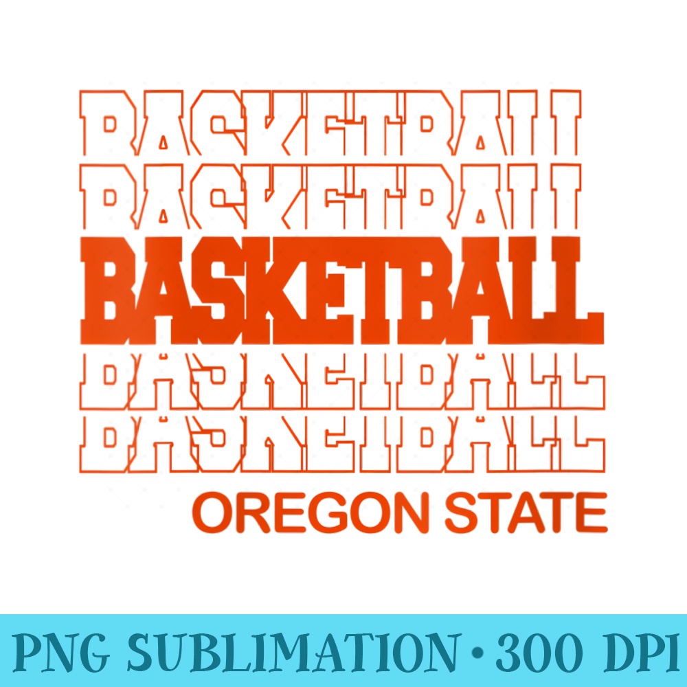 Womens Basketball Oregon State in Modern Stacked Lettering - Sublimation PNG download - Unlock Vibrant Sublimation Designs