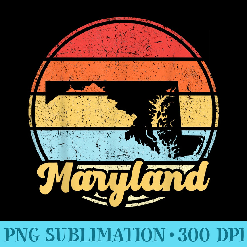 Maryland Roots Vintage Maryland Native Home State Pride MD - Shirt Image Download - Premium Quality PNG Artwork