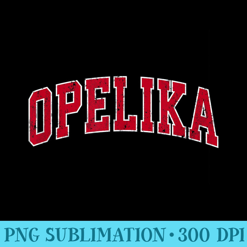Opelika Alabama AL Vintage Sports Design Red Design - PNG Download - Unlock Vibrant Sublimation Designs
