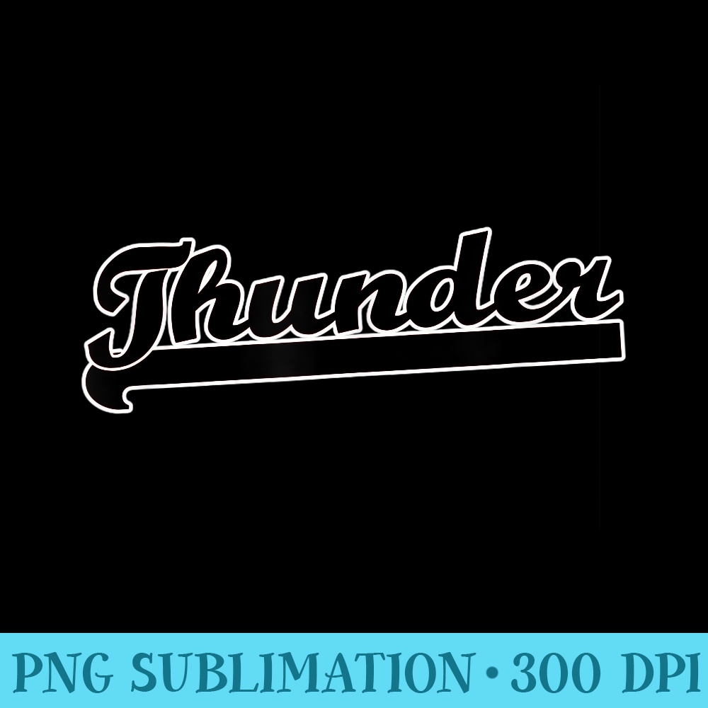 Thunder Basketball Soccer Softball Baseball TBall Team Fan - Transparent PNG Download - Eco Friendly And Sustainable Digital Products