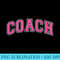 Coach Sports Trainer Vintage Pink White on the back - PNG Download Database - Add a Festive Touch to Every Day