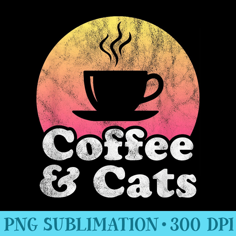 Coffee and Cats Cat - PNG Download Transparent Background - Perfect for Personalization