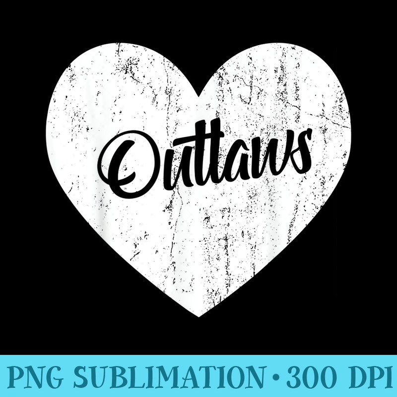 Outlaws School Sports Fan Team Spirit Mascot Heart - PNG Image Download - Capture Imagination with Every Detail