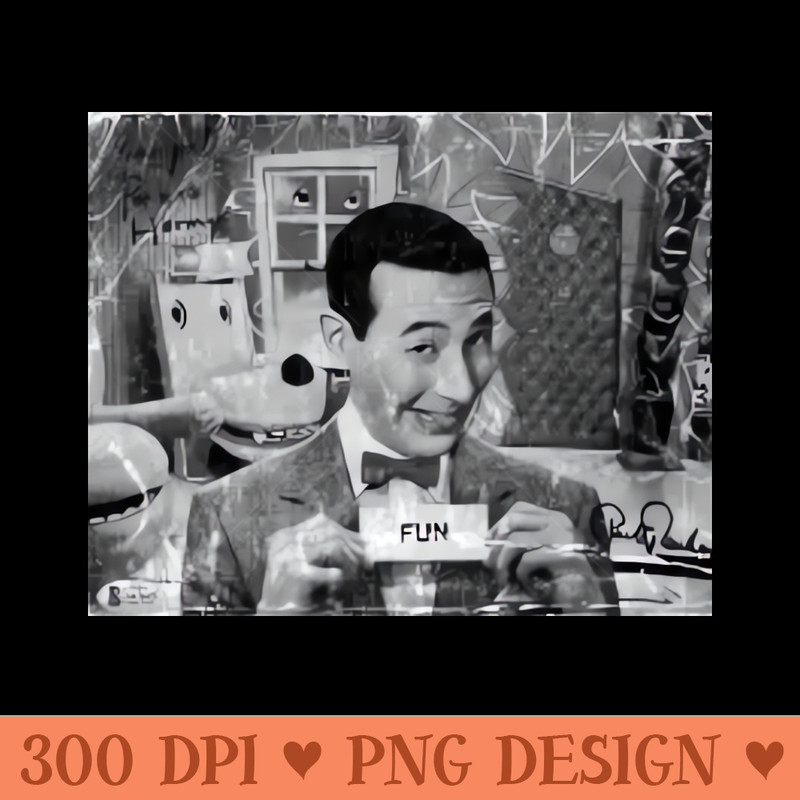 Pee Wee Herman Mode Black white - High Resolution PNG Collection - Capture Imagination with Every Detail
